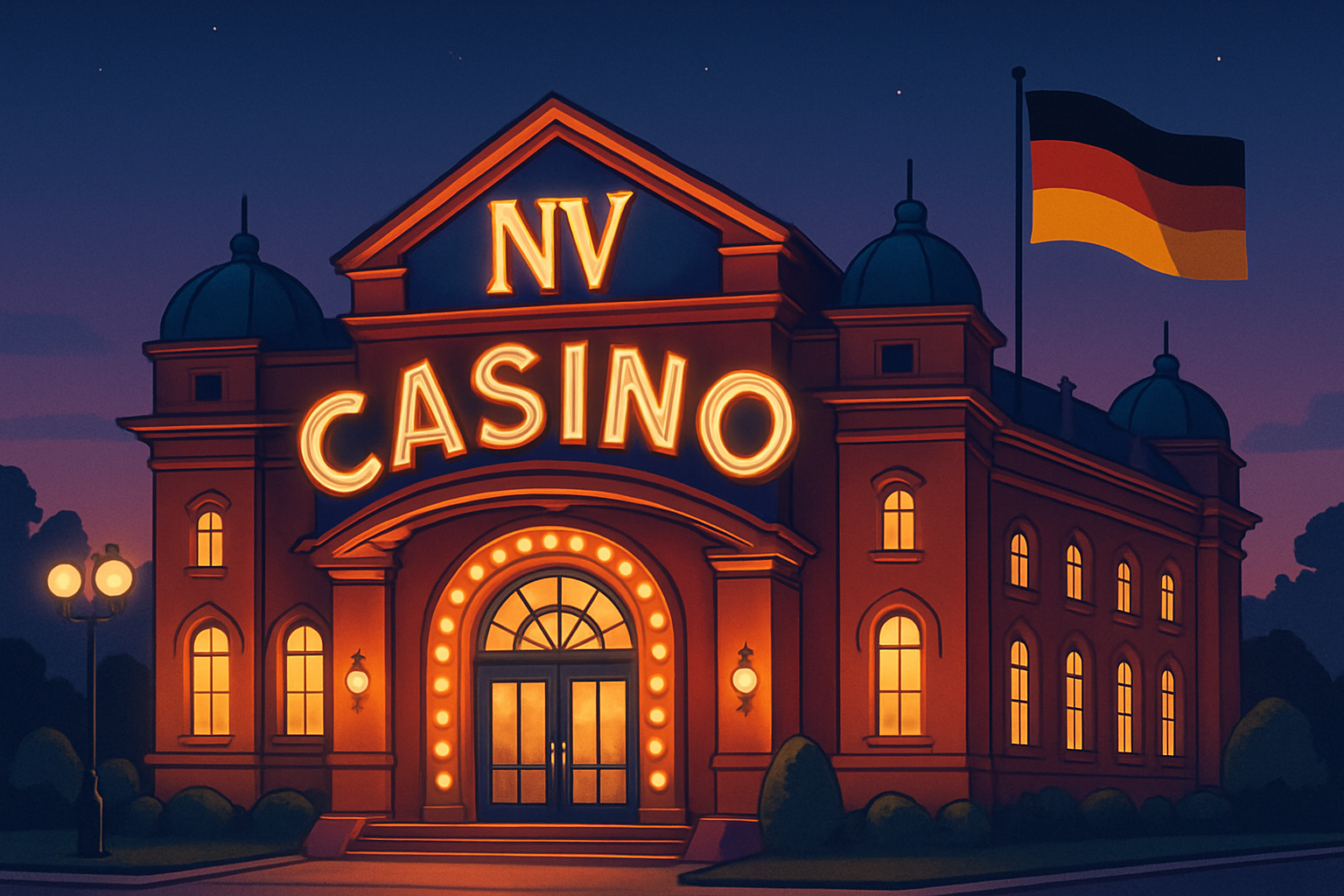 NV Casino Gebäude bei Nacht